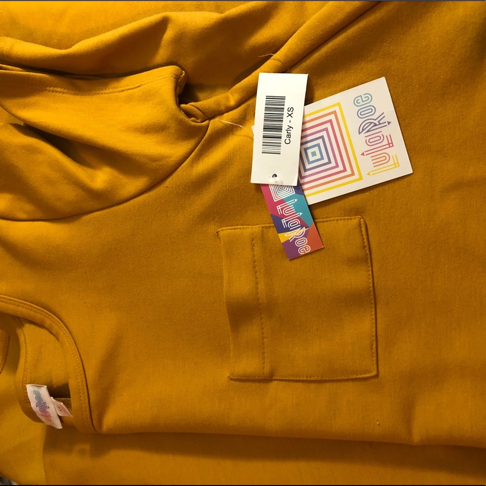 Lularoe Carly XS Heavy Material Mustard Yellow NWT